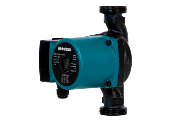Насос циркуляционный с мокрым ротором Shinhoo BASIC S 25-4S 180мм