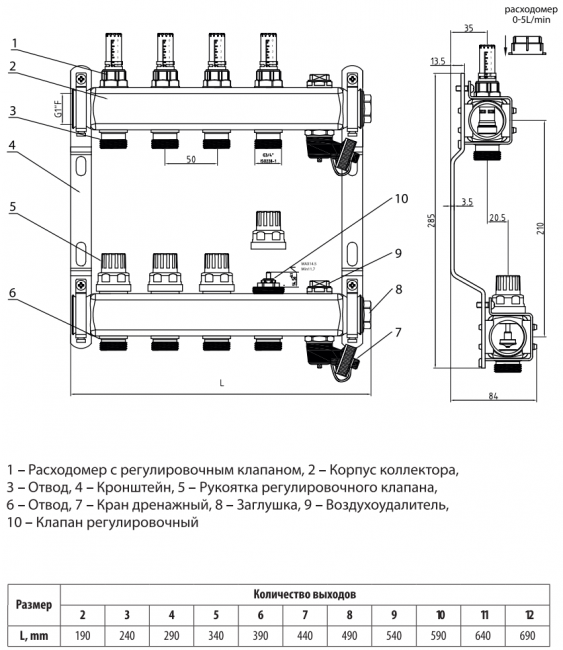 Коллектор нерж. Wester MUFS Коллектор нерж. Wester MUFS