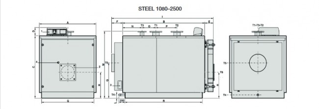Водогрейный котел STEEL 1080 Водогрейный котел STEEL 1080