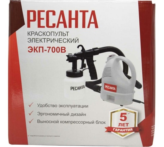 Краскопульт электрический Ресанта ЭКП-700В Краскопульт электрический Ресанта ЭКП-700В
