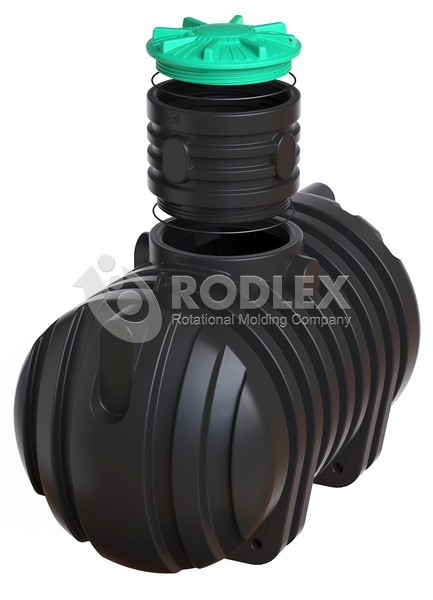 Подземная накопительная емкость RODLEX-S4000 с горловиной и крышкой Подземная накопительная емкость RODLEX-S4000 с горловиной и крышкой