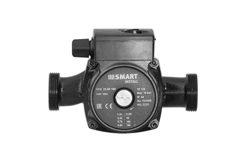 Насос циркуляционный Smart Install CPS 25-80 180мм 180Вт 1x230В 50Гц с гайками Насос циркуляционный Smart Install CPS 25-80 180мм 180Вт 1x230В 50Гц с гайками