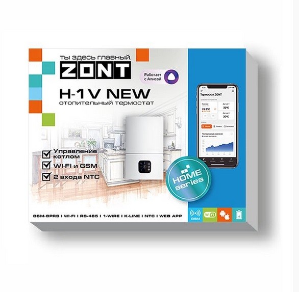 ZONT H-1V NEW, GSM термостат
