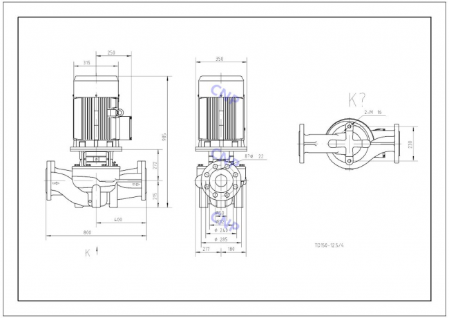 Насос CNP TD 150-12.5/4 Насос CNP TD 150-12.5/4