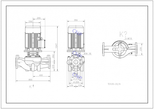 Насос CNP TD 125-22/4 Насос CNP TD 125-22/4