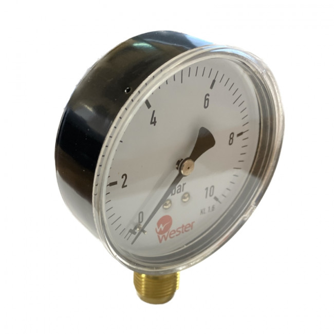 Манометр Wester 1/2" до 10 бар диаметр 80 мм