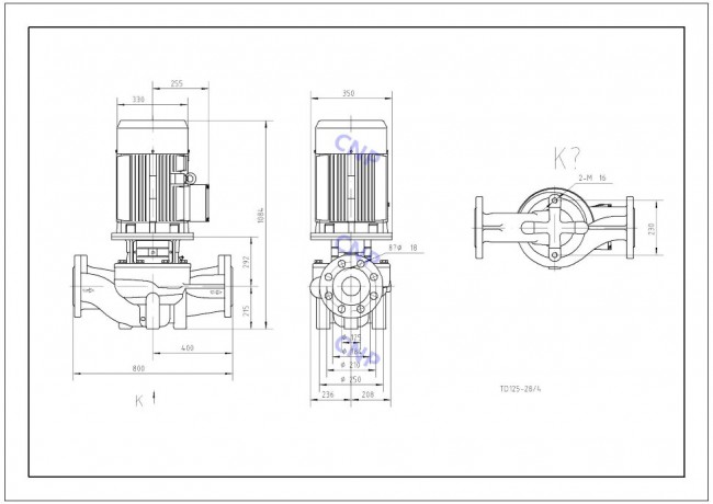 Насос CNP TD 125-28/4 Насос CNP TD 125-28/4