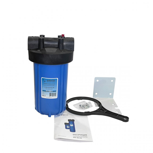 Корпус Big Blue 10", 1" (с кронштейном, без ниппелей) для холодной воды Акватек Корпус Big Blue 10", 1" (с кронштейном, без ниппелей) для холодной воды Акватек