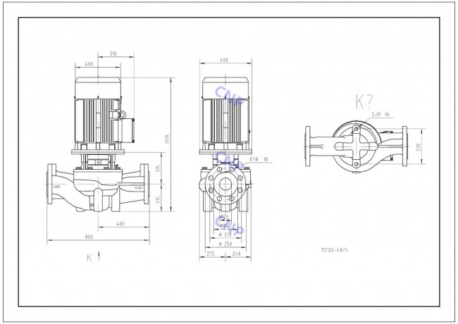 Насос CNP TD 125-40/4
