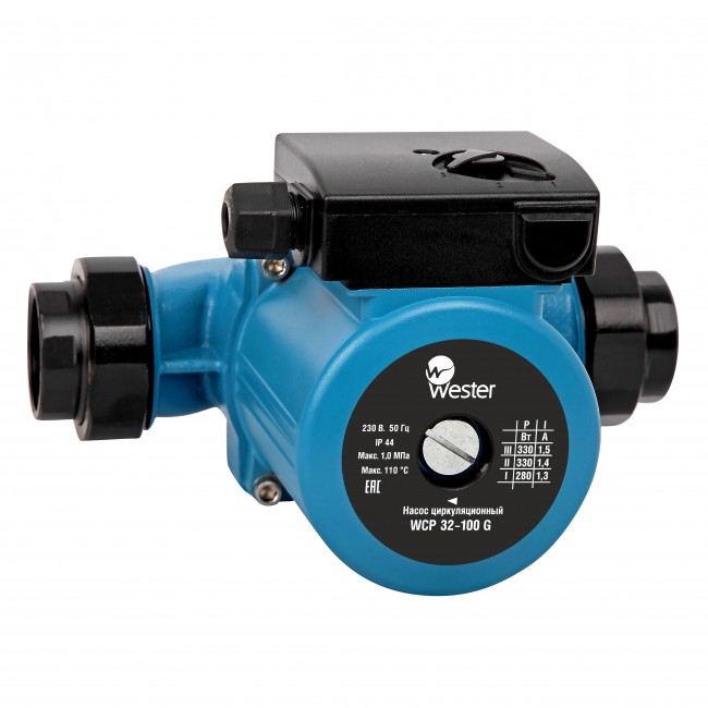 Насос циркуляционный Wester WCP 32-100G (с гайками) Насос циркуляционный Wester WCP 32-100G (с гайками)
