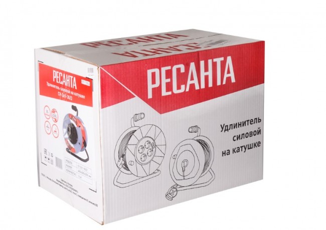 Удлинитель силовой на катушке Ресанта СУ-2х1-30/2 (с выкл., 4 розетки) Удлинитель силовой на катушке Ресанта СУ-2х1-30/2 (с выкл., 4 розетки)