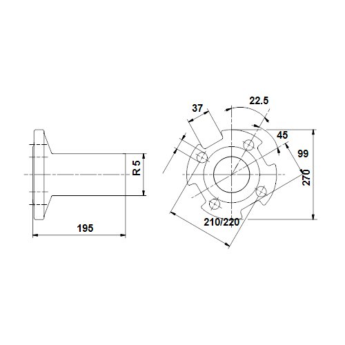 Переходной фланец Grundfos для SP и SPN Acc, Flange R5xDN125 PN40 EN 1.4308 (арт. 160149)