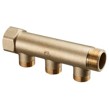 Коллектор 3 отвода распределительный проходной OVENTROP 3/4" (1400653)