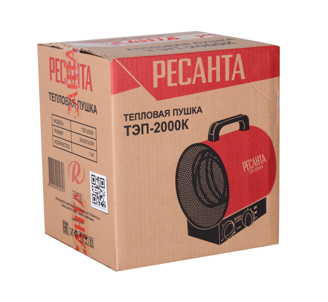 Электрическая тепловая пушка РЕСАНТА ТЭП-2000К Электрическая тепловая пушка РЕСАНТА ТЭП-2000К