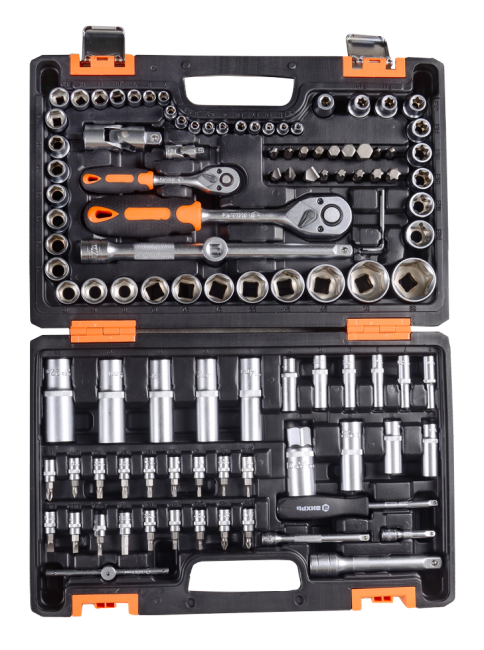 Набор инструментов, 1/2", 1/4", CrV, в кейсе 108 предметов Вихрь