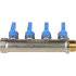 Коллектор 4 отвода с шаровыми кранами STOUT 3/4" 1/2"(синие ручки) (SMB 6201 341204)