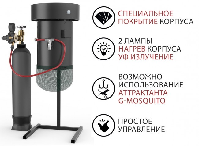 Уничтожитель комаров и других насекомых "GRAD Black G1 ECO"
