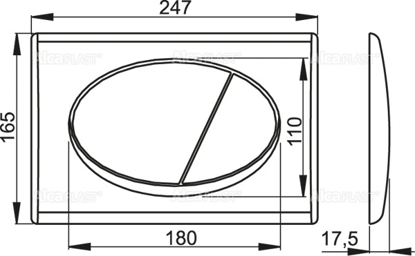 Инсталляция для унитаза AlcaPlast с кнопкой M70
