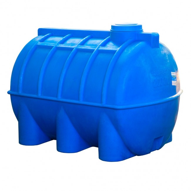 Емкость AQUAPLAST горизонтальная 2000л усиленная, плотность 1.3 (Арт. ОГ 2000)
