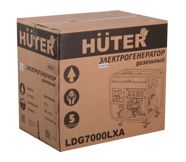 Электрогенератор дизельный LDG 7000LXА Huter