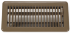 Стандартная подающая напольная металлическая решётка 100х250 мм с регулируемыми жалюзи (белый или коричневый цвет)