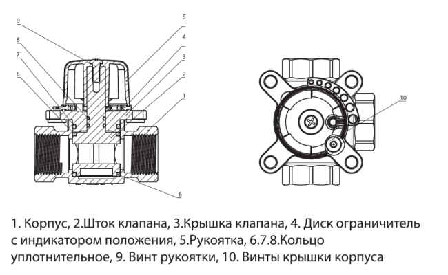 Клапан поворотный 3-ходовой Wester VRS3