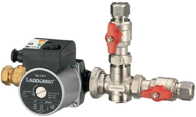 Термосмесительный гидравлический узел Laddomat 11-30, R25, LM6-130, 63°C (non EU) (11112863)