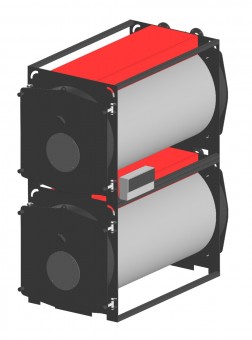 Котел стальной жаротрубный сдвоенный TEPLOFOR DD1000/1000 для горелок на газе и жидком топливе