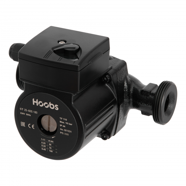 Насос циркуляционный Hoobs CT 25-60S 130мм 100Вт (без гаек) Насос циркуляционный Hoobs CT 25-60S 130мм 100Вт (без гаек)