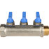 Коллектор 3 отвода с шаровыми кранами STOUT 3/4" 1/2" (синие ручки) (SMB 6201 341203)