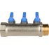 Коллектор 3 отвода с шаровыми кранами STOUT 1" 1/2" (синие ручки) (SMB 6201 011203)